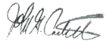 Signature of Major General John G. Gastellaw, USMC